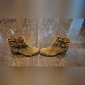 Women's Born Tan Suede Ankle Boots